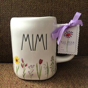 NWT Rae Dunn "Mimi" Mug w/ Flowers Mother's Day Gift
